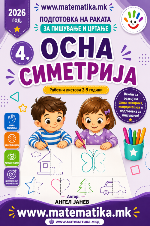 4. ОСНА СИМЕТРИЈА (Работни листови - ПДФ формат - бесконечно користење)
