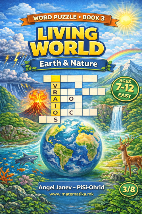 КРСТОЗБОРИ со слики CROSSWORDS - Earth & Nature (Book 3), ПДФ (за деца од 7-12 год.)