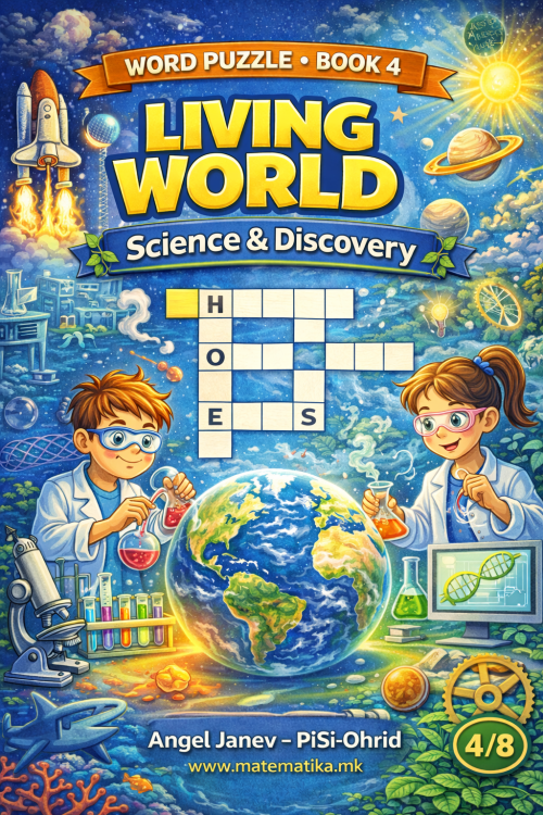 КРСТОЗБОРИ со слики CROSSWORDS - Science & Discovery (Book 4), ПДФ (за деца од 7-12 год.)