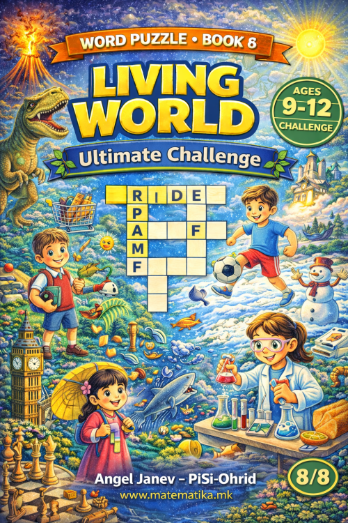 КРСТОЗБОРИ со слики CROSSWORDS - ULTIMATE CHALLENGE (Book 8), ПДФ (за деца од 9-12 год.)
